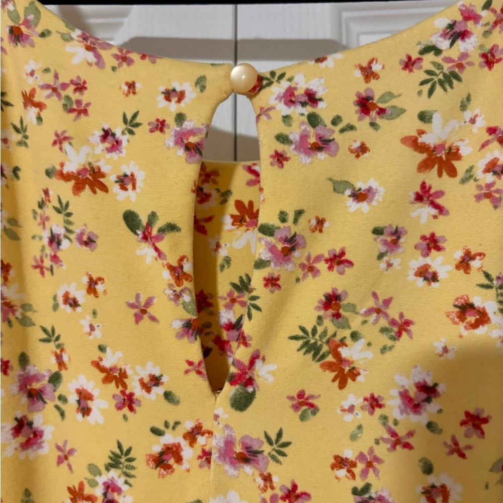 Floral Yellow Midi Dress - Picture 6 of 7